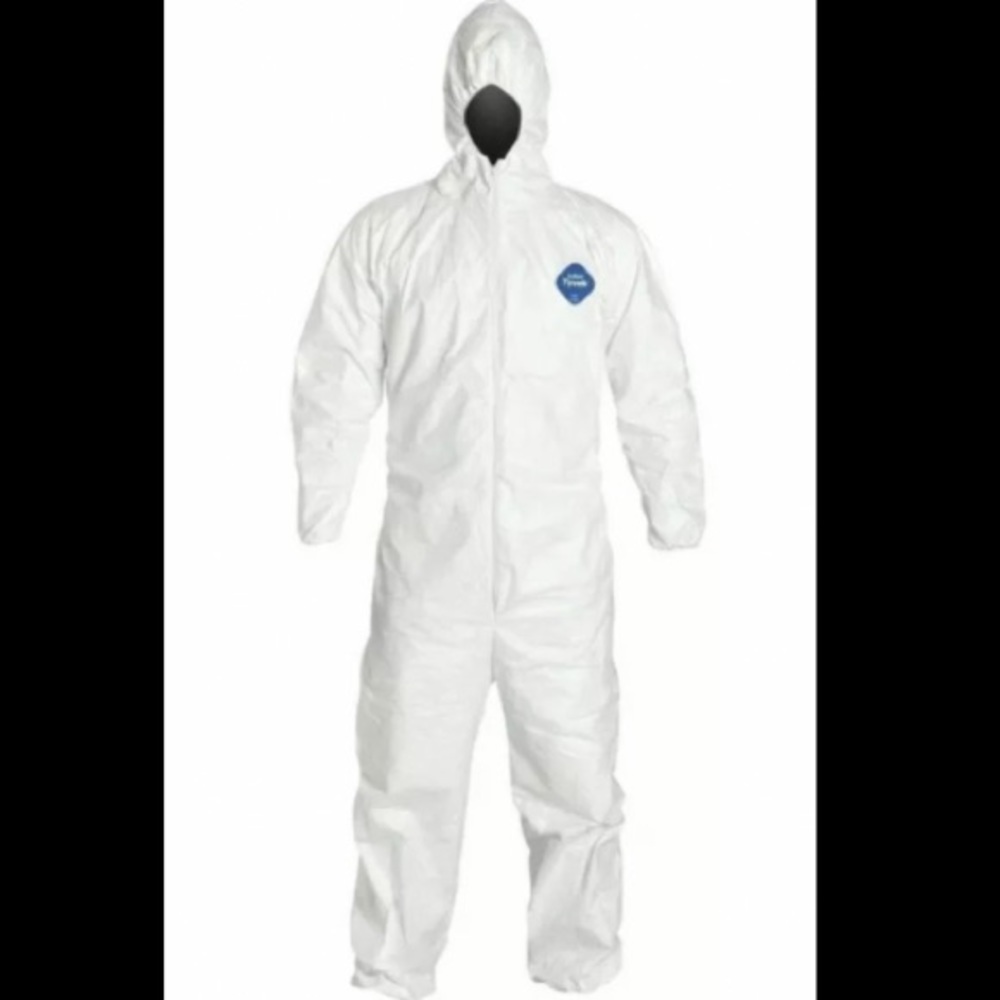 2 DuPont Tyvek Coverall Hood Hooded XL Extra Large Bunny Suit Plus Boot Covers